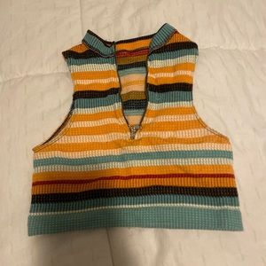 Urban striped crop top